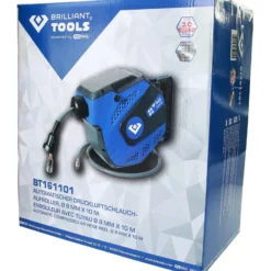 BRILLIANT TOOLS Automatischer Druckluftschlauch-Aufroller Ø 8 mm x 10 m - BT161101