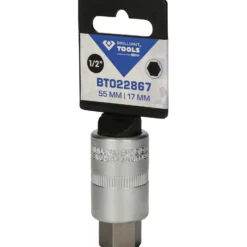 BRILLIANT TOOLS 1/2" Innensechskant Bit-Stecknuss 55 mm lang 17 mm - BT022867