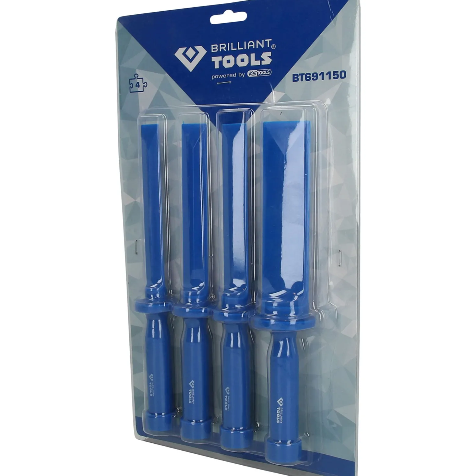 BRILLIANT TOOLS Kunststoff-Schaber-Satz 4tlg. - BT691150