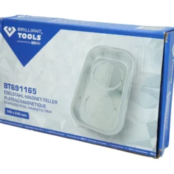 BRILLIANT TOOLS Magnetisches Tablett / Schale aus Edelstahl 140 x 240 mm - BT691165