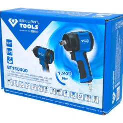 BRILLIANT TOOLS 1/2" Mini-Druckluft-Schlagschrauber 1.240 Nm - BT160400