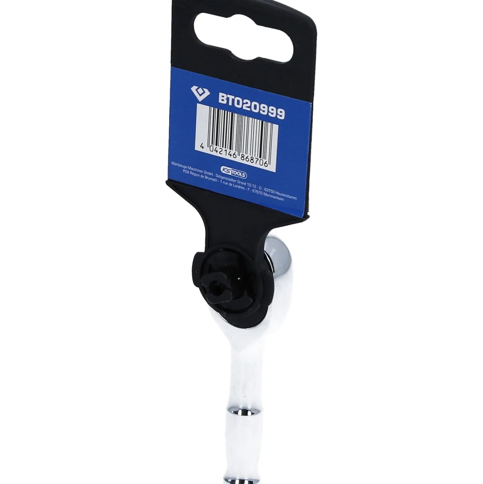 BRILLIANT TOOLS 1/4" Mini-Umschaltknarre mit Metallgriff 100 Zahn - BT020999