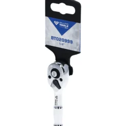 BRILLIANT TOOLS 1/4" Mini-Umschaltknarre mit Metallgriff 100 Zahn - BT020999