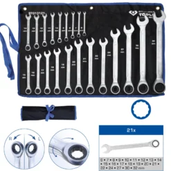 BRILLIANT TOOLS Ratschenringschlüssel-Satz 21tlg. 6 - 32 mm - BT013121