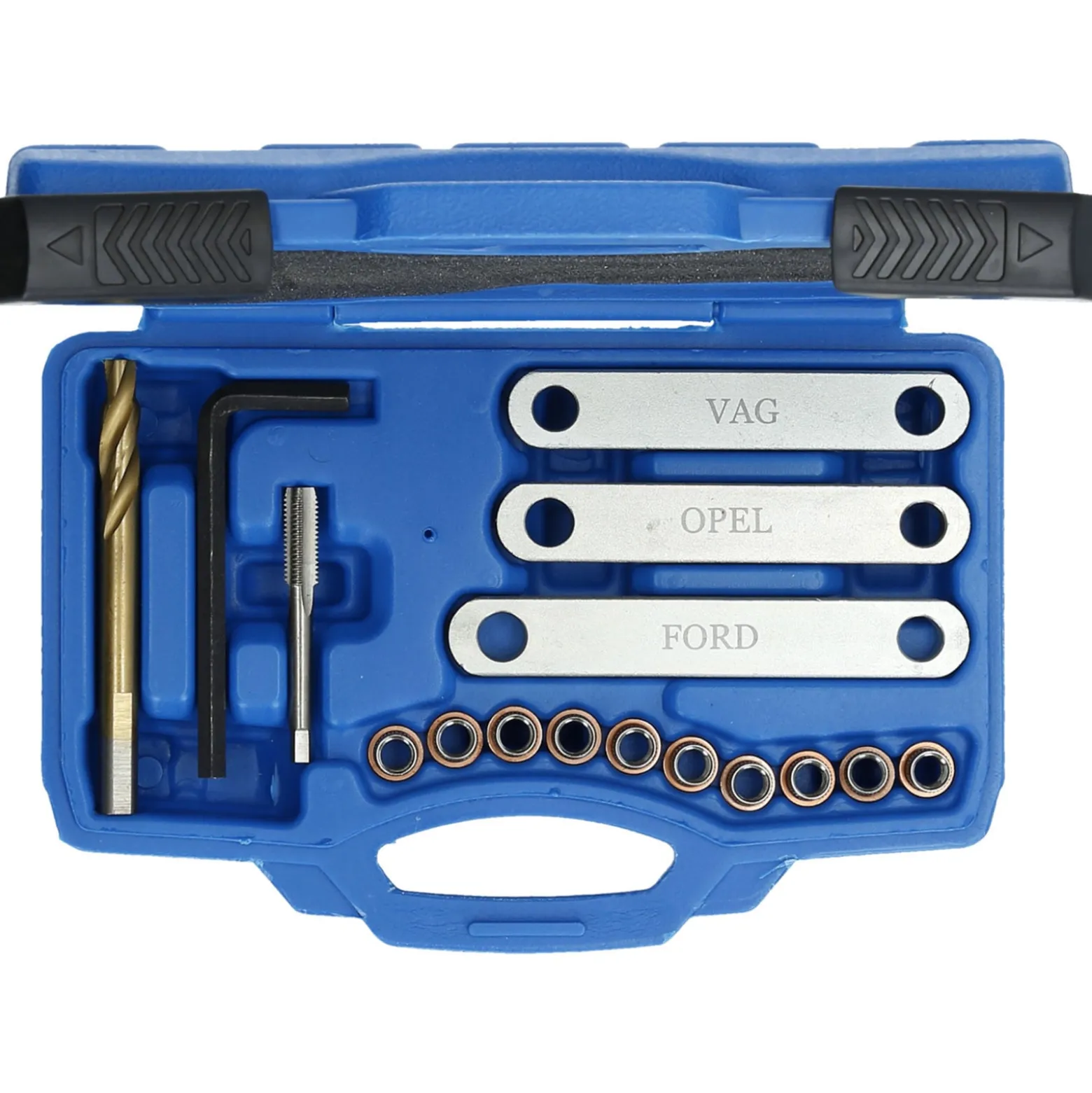BRILLIANT TOOLS Reparatursatz für Bremsgewinde M9 x 1,25 16tlg. - BT701100