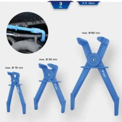 BRILLIANT TOOLS Schlauch-Abklemm-Zangen-Satz 90° abgewinkelt 3tlg.- BT521015