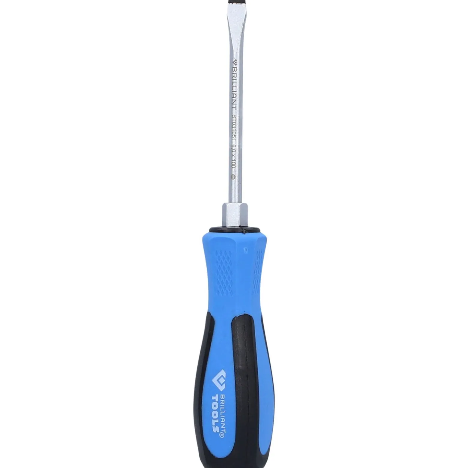 BRILLIANT TOOLS Schraubendreher Schlitz mit Schlagkappe 6,0 x 100 mm - BT031051