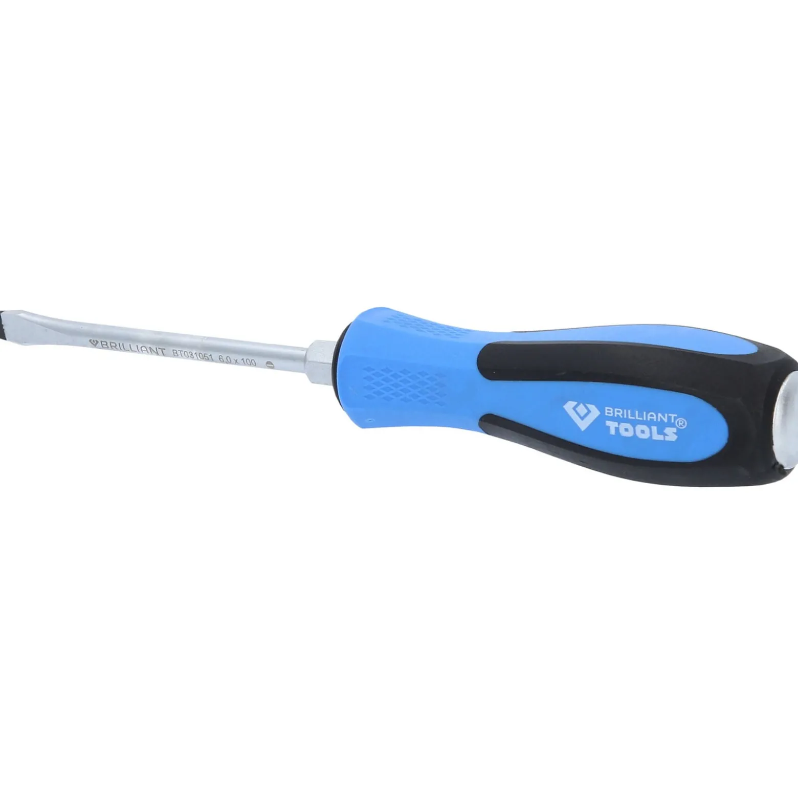 BRILLIANT TOOLS Schraubendreher Schlitz mit Schlagkappe 6,0 x 100 mm - BT031051