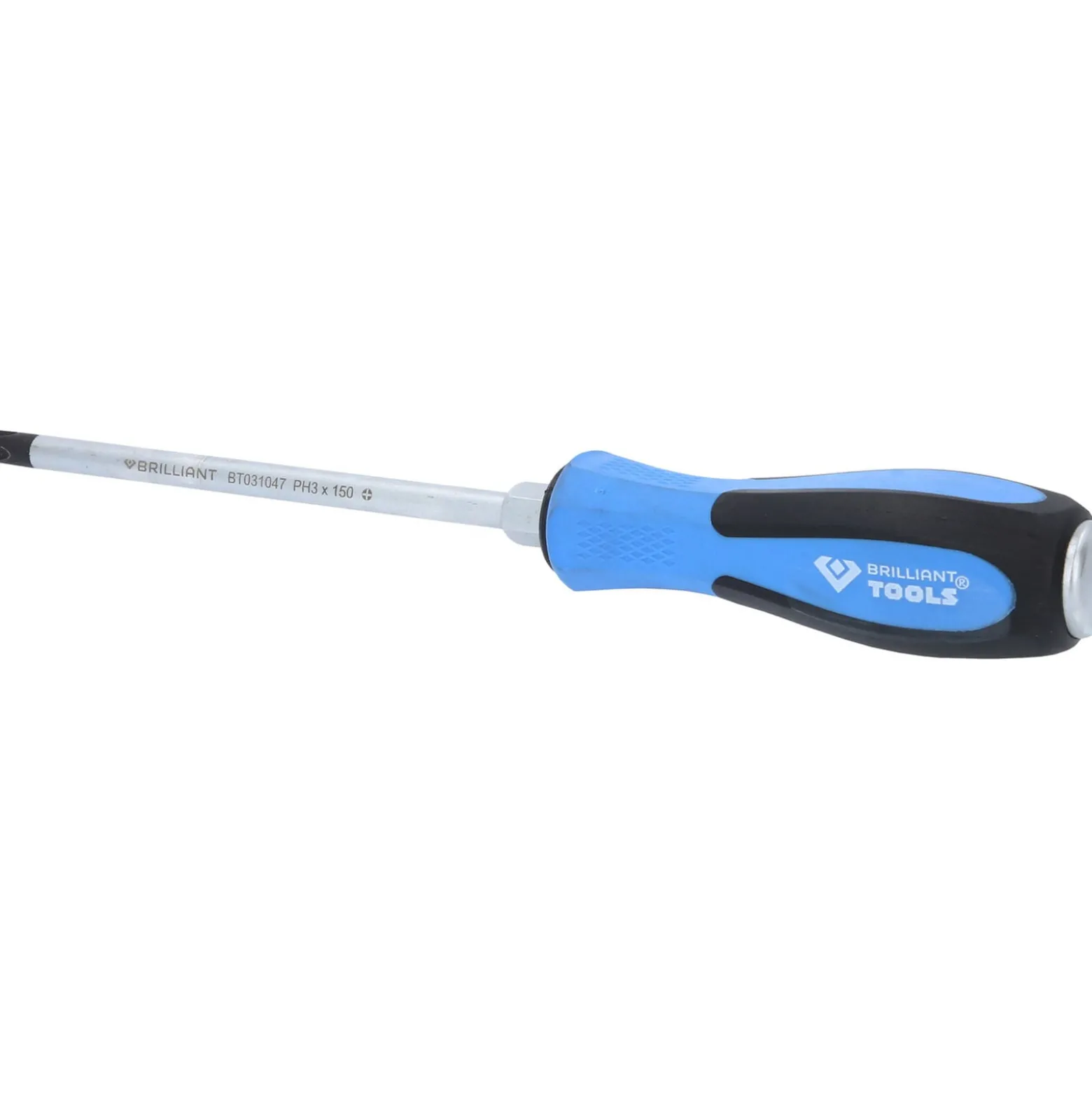 BRILLIANT TOOLS Schraubendreher Kreuzschlitz mit Schlagkappe PH3 x 150 mm - BT031047