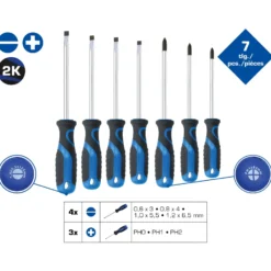 BRILLIANT TOOLS Schraubendreher-Satz 7tlg. Schlitz PH - BT033007