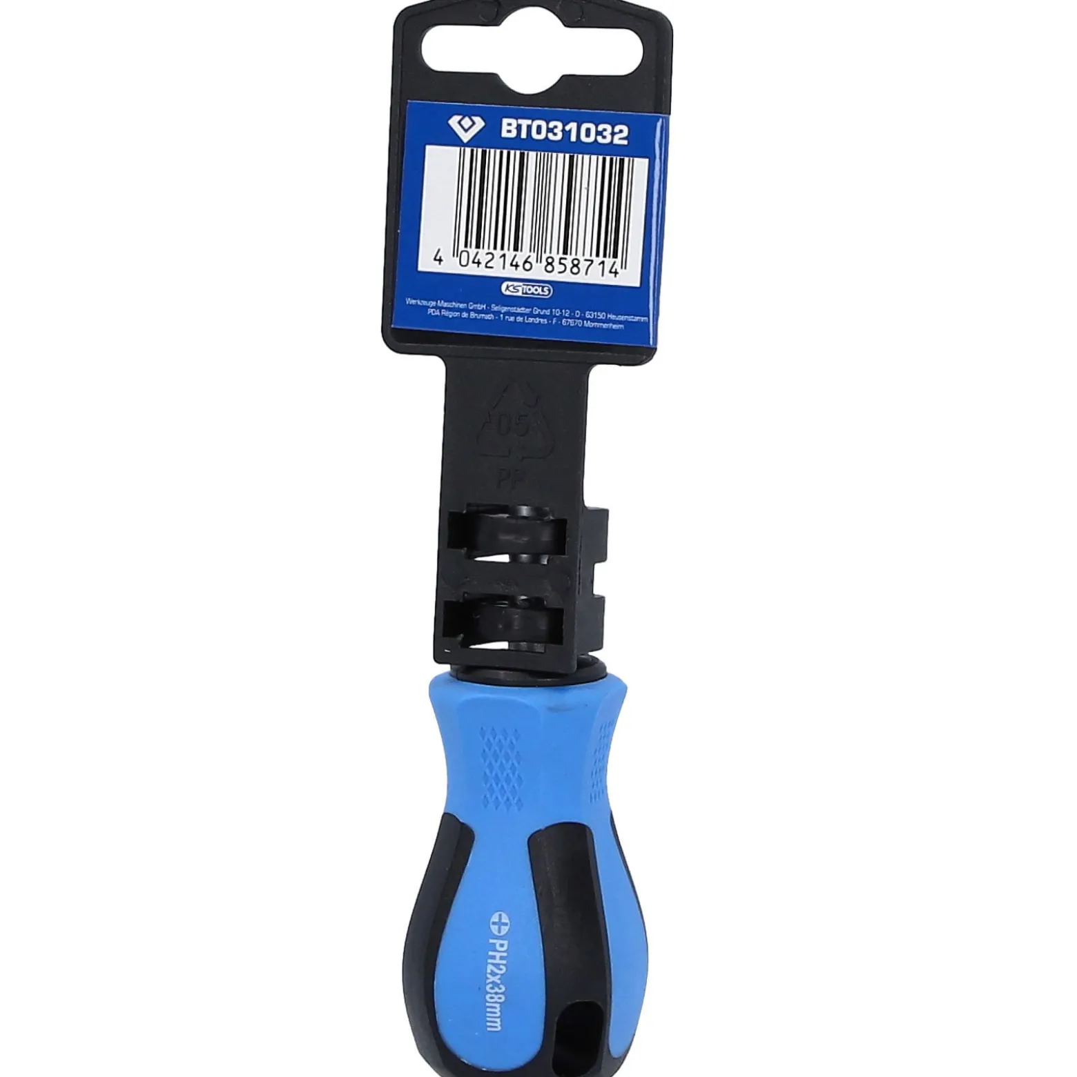 BRILLIANT TOOLS Schraubendreher PH Phillips PH2 x 38 mm kurze Form - BT031032