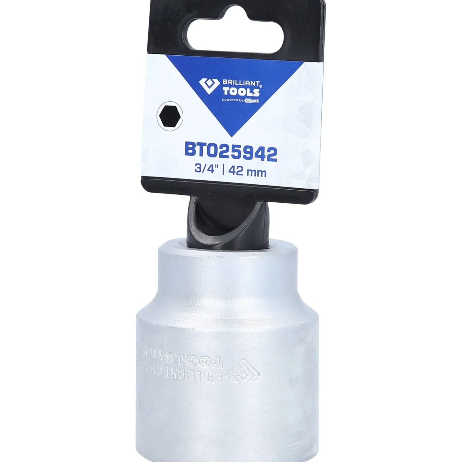 BRILLIANT TOOLS 3/4" Sechskant-Stecknuss 42 mm - BT025942