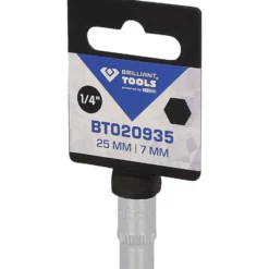 BRILLIANT TOOLS 1/4" Sechskant-Stecknuss 7 mm - BT020935