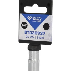 BRILLIANT TOOLS 1/4" Sechskant-Stecknuss 9 mm - BT020937