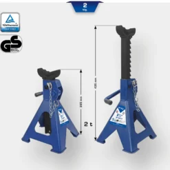 BRILLIANT TOOLS Unterstellböcke (Paar) mit Schnellentriegelung 2 Tonnen - BT180010