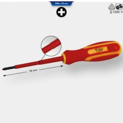 BRILLIANT TOOLS VDE Schraubendreher PH Phillips PH0 x 75 mm - BT068006