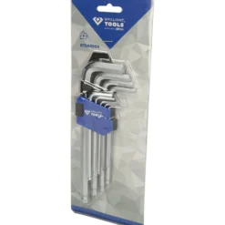 BRILLIANT TOOLS Winkelstiftschlüssel-Satz 9tlg. Torx®-Profil kurz - BT044009
