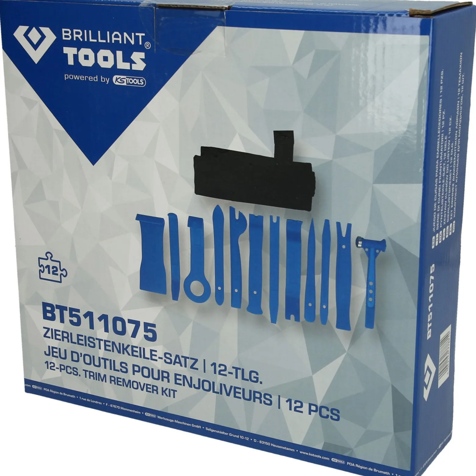 BRILLIANT TOOLS Zierleistenkeile-Satz 12tlg. - BT511075