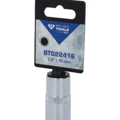 BRILLIANT TOOLS 1/2" Zwölfkant-Stecknuss 16 mm - BT022416