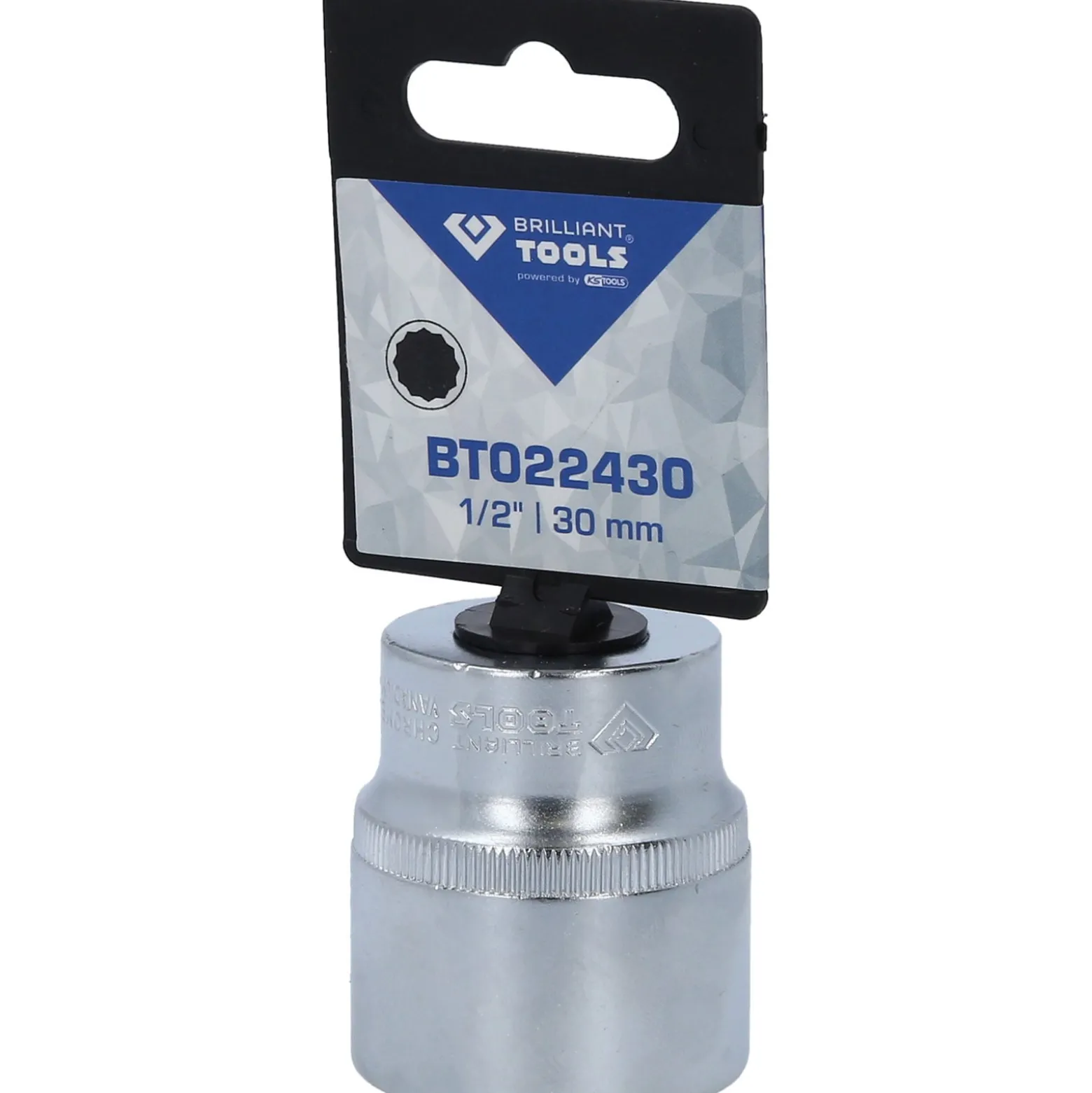 BRILLIANT TOOLS 1/2" Zwölfkant-Stecknuss 30 mm - BT022430