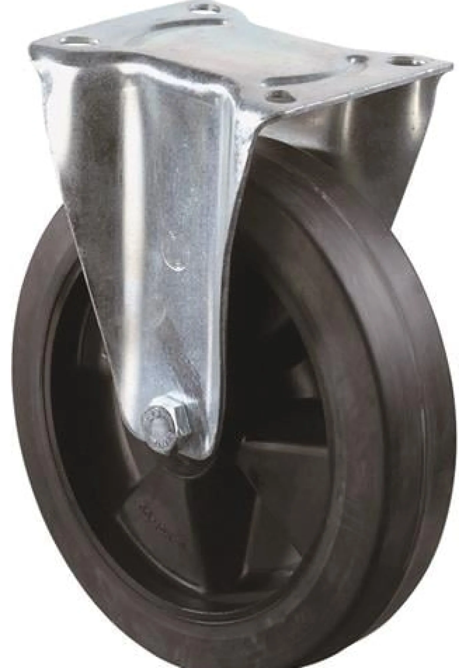 BS Rollen Bockrolle Elastik-Vollgummi schwarz Rollenlager Rad-Ø 100 mm 140 kg - L410.B60.100
