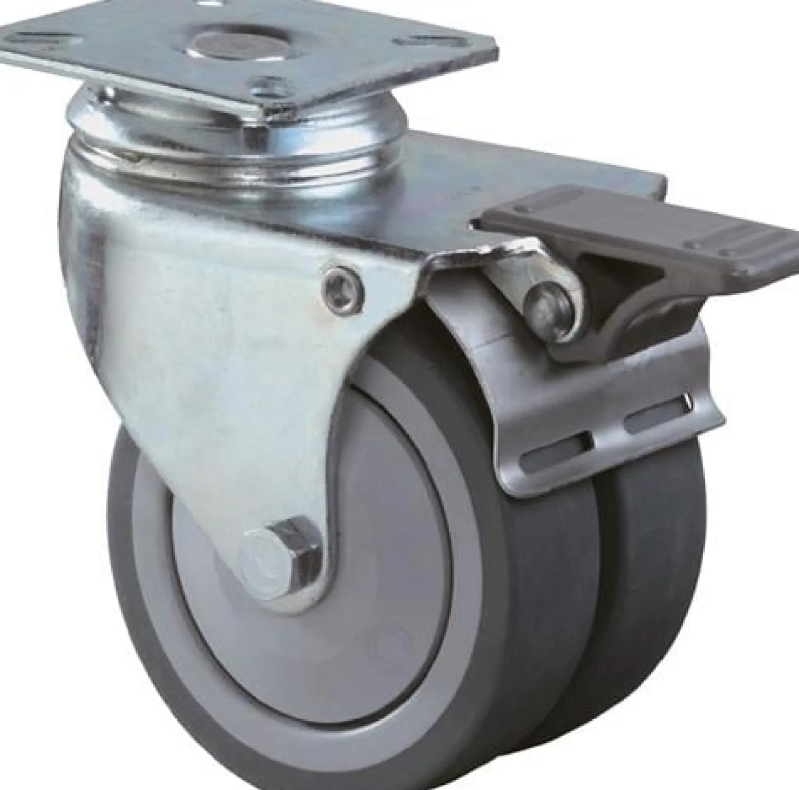 BS Rollen Doppel-Lenkrolle mit Totalfeststeller Ø 50 mm 60 kg - B120.A85.050