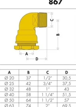 CA Winkel-Anschlussverschraubung AG 25 mm x 3/4Zoll AG für PE-Kunststoffrohr