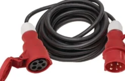 CEE-Verlängerung 32 A 400 V 10m H07RN-F 5x6mm² schwarz IP44 WEINGÄRTNER