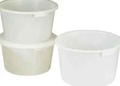 CRAEMER Bottich 65l HD-Polyethylen weiß m.Griffmulden D.590mm H.330mm - 81121010