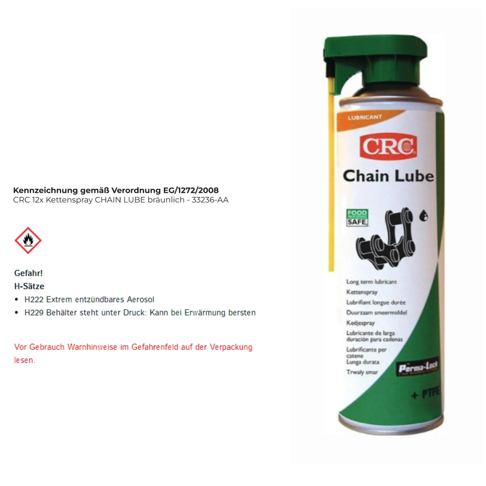 CRC Kettenspray CHAIN LUBE bräunlich - 33236-AA