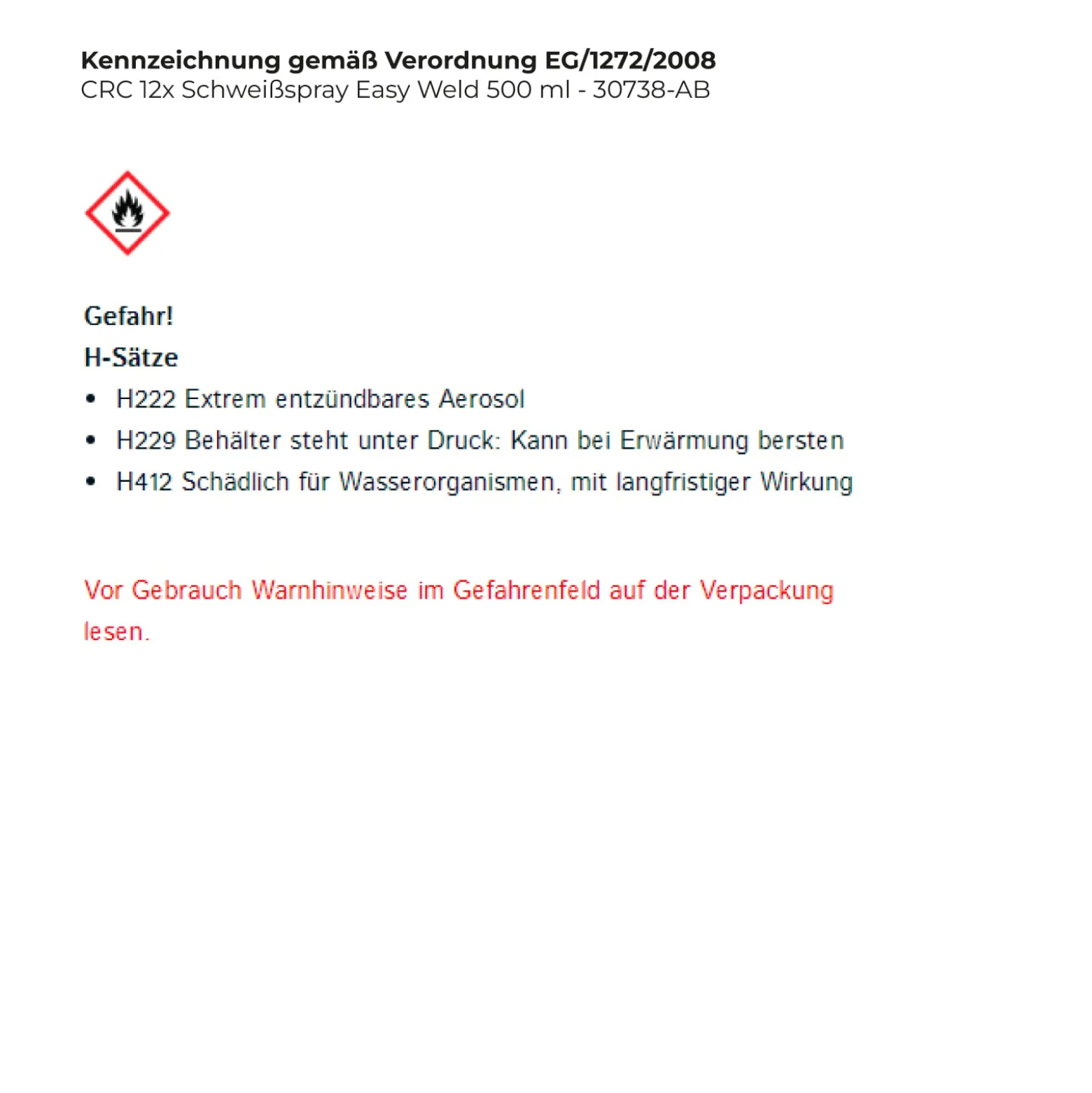 CRC Schweißspray Easy Weld 500 ml - 30738-AB