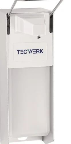 Desinfektions- u.Spender H165xB95xT290ca.mm ABS m.Hebel weiß 1l TECWERK