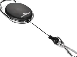 Durable Ausweishalter mit Federhaken schwarz - 832701