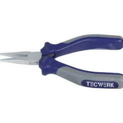 Elektronik-Spitzzange Gesamt-L.130mm ger.geschwärzt Mehrkomp.-Hüllen TECWERK