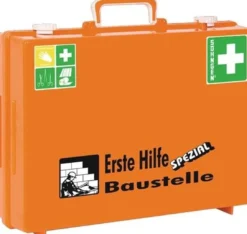 Erste Hilfe Koffer Beruf SPEZIAL Baustelle B400xH300xT150ca.mm orange