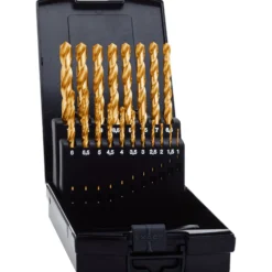 EXACT Spiralbohrer-Set Ø 1-10 mm, HSS-TiN, 19-tlg., DIN338
