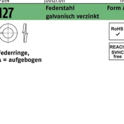 Federring DIN 127 A 6 Federstahl galv.verz. 1000 Stück