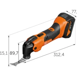 Fein Vorteils-Combo Akku: Akku MULTIMASTER AMM 500 & Akku-Bohrschrauber ASCM 18 QSW AS in L-Boxx - 99100000838