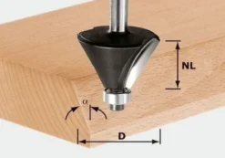 Festool Fasefräser HW Schaft 8 mm HW S8 D36/45° - 491025