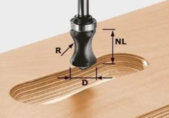 Festool Griffmuldenfräser HW Schaft 8 mm HW S8 R16/NL32 - 491033
