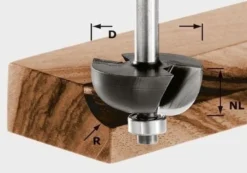Festool Hohlkehlfräser HW Schaft 8 mm HW S8 D25,5/R6,35 KL - 491018