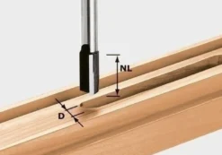 Festool Nutfräser HW Schaft 8 mm HW S8 D12/30 - 491649