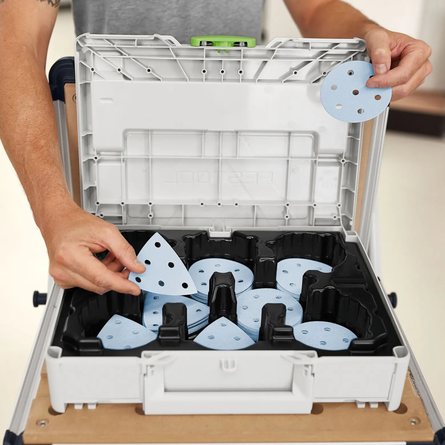 Festool Schleifmittel-Systainer³ SYS-STF D90/V93 GR-Set Granat - 578196