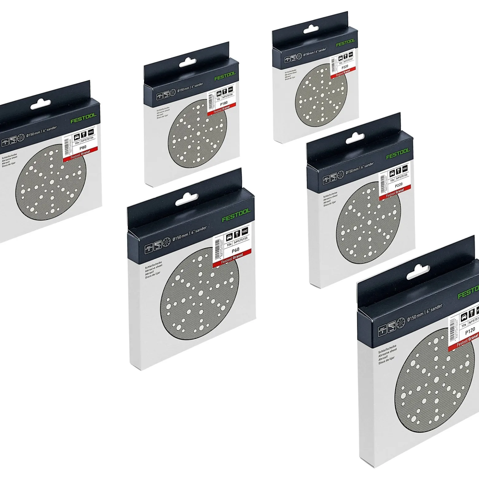 Festool Schleifscheibe STF D150/48 GR-Set Granat - 578166