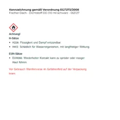 Fischer Dach - Dichtstoff DD 310 ml schwarz - 053127