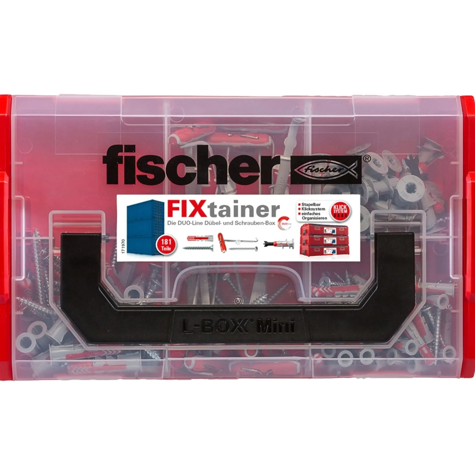 Fischer FIXtainer DUOLINE Dübel- und Schrauben-Box 181tlg. - 548862