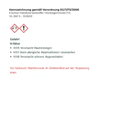 Fischer Handwerkerkoffer Montagemörtel FIS VL 360 S - 553659