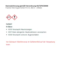 Fischer Montagemörtel FIS VL 360 S - 519556