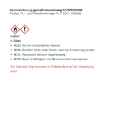 Fischer PU - und Pistolenreiniger PUR 500 - 053085