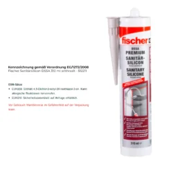 Fischer Sanitärsilicon DSSA 310 ml anthrazit - 512211